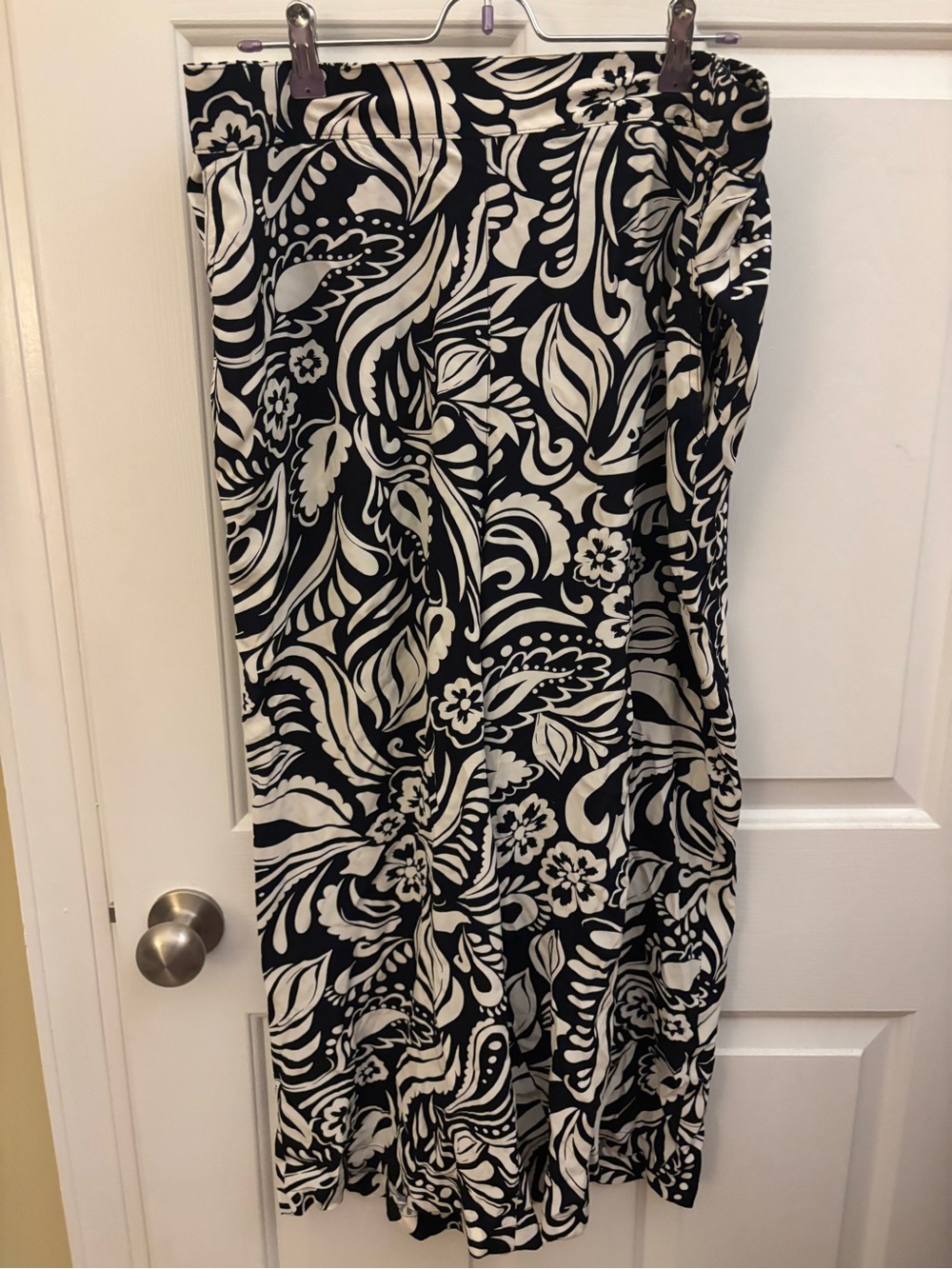 Tahari Woman Black and White Wide Leg Pants 1X NWT